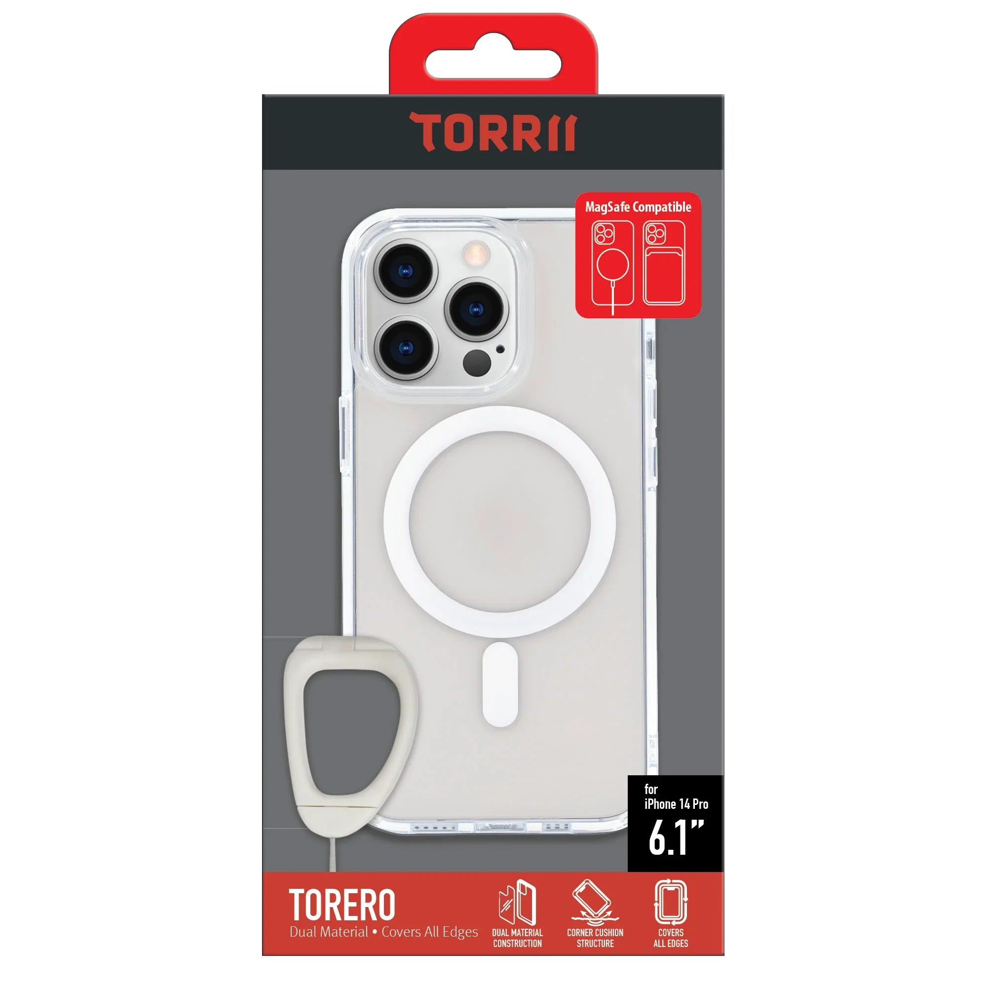 Torrii Torero Magsafe Case Anti-Bacterial Coating For iPhone 14 Pro - Clear - Tashqila Torrii Torero Magsafe Case Anti-Bacterial Coating For iPhone 14 Pro - Clear - Tashqila